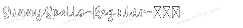 SunnySpells-Regular字体转换