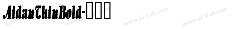 AidanThinBold字体转换