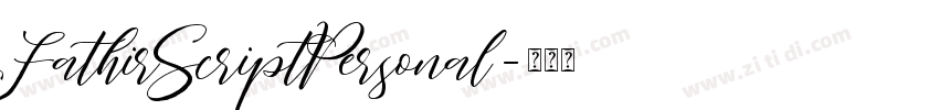 FathirScriptPersonal字体转换