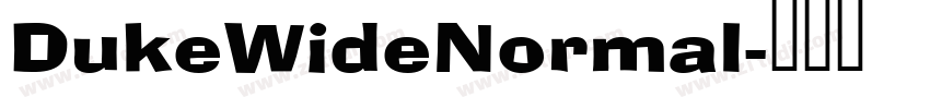 DukeWideNormal字体转换