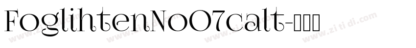FoglihtenNoO7calt字体转换