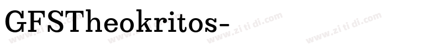 GFSTheokritos字体转换