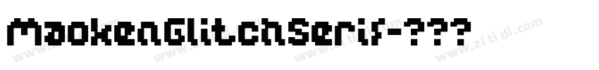 MaokenGlitchSerif字体转换