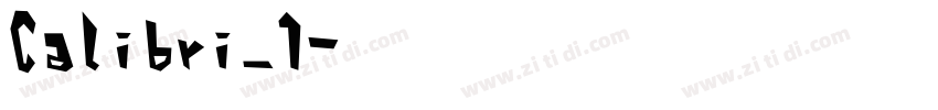 Calibri_1字体转换