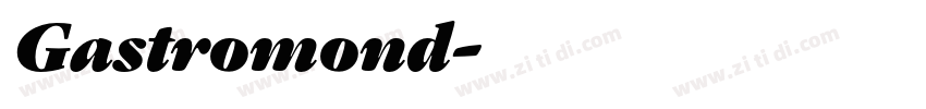 Gastromond字体转换
