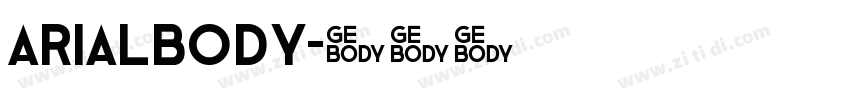 ArialBody字体转换