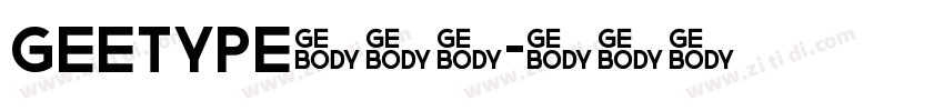 GEETYPE潮级黑字体转换