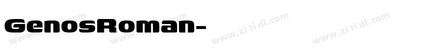 GenosRoman字体转换