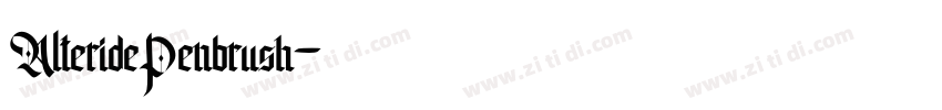 AlteridePenbrush字体转换