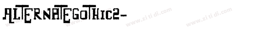 AlternateGothic2字体转换