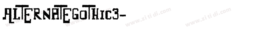 AlternateGothic3字体转换