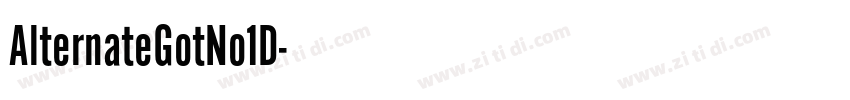 AlternateGotNo1D字体转换