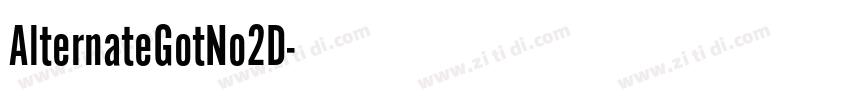AlternateGotNo2D字体转换