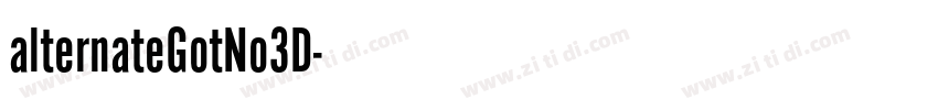 alternateGotNo3D字体转换