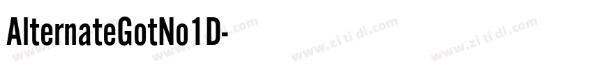 AlternateGotNo1D字体转换