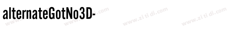 alternateGotNo3D字体转换
