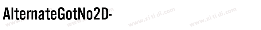 AlternateGotNo2D字体转换