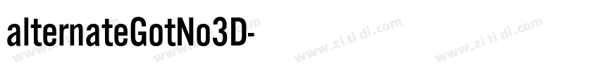 alternateGotNo3D字体转换
