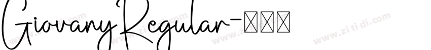 GiovanyRegular字体转换