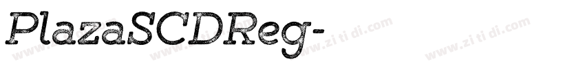 PlazaSCDReg字体转换