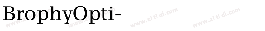 BrophyOpti字体转换