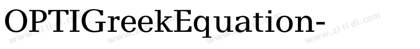 OPTIGreekEquation字体转换