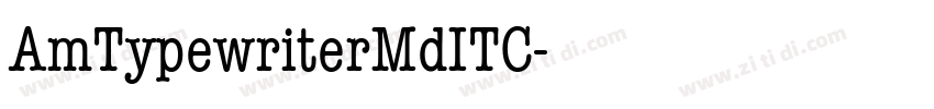AmTypewriterMdITC字体转换