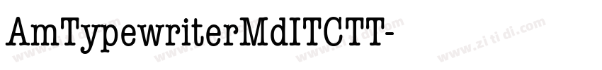 AmTypewriterMdITCTT字体转换