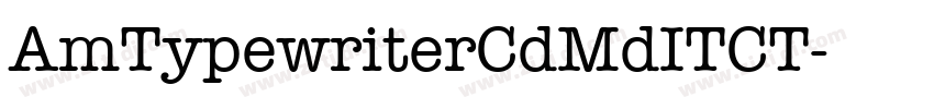 AmTypewriterCdMdITCT字体转换
