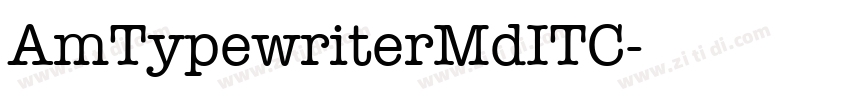 AmTypewriterMdITC字体转换