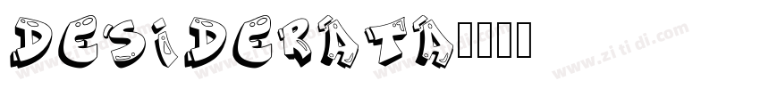 Desiderata字体转换