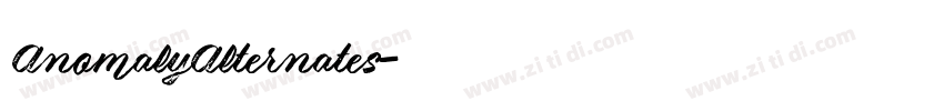 AnomalyAlternates字体转换
