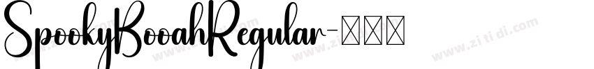 SpookyBooahRegular字体转换