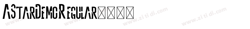 AStarDemoRegular字体转换 AStarDemoRegular字体转换