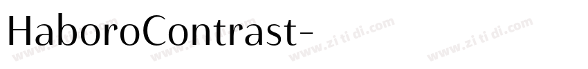 HaboroContrast字体转换