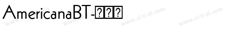 AmericanaBT字体转换