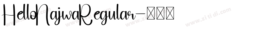 HelloNajwaRegular字体转换