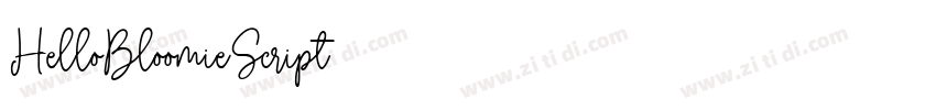 HelloBloomieScript字体转换