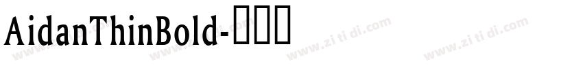 AidanThinBold字体转换