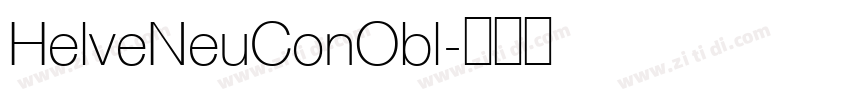 HelveNeuConObl字体转换