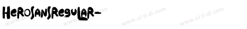 HeroSansRegular字体转换