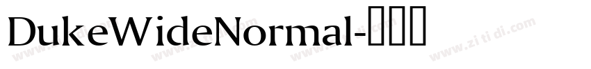 DukeWideNormal字体转换