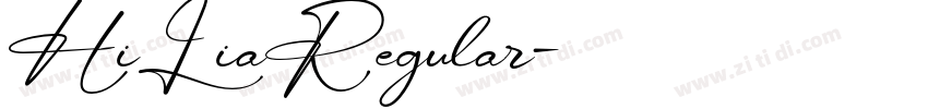 HiLiaRegular字体转换