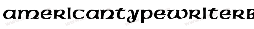 AmericanTypewriterBQ字体转换