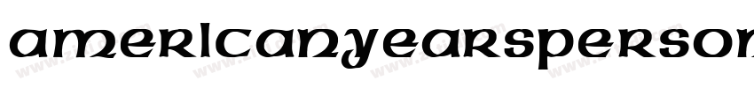 AmericanYearsPERSONA字体转换