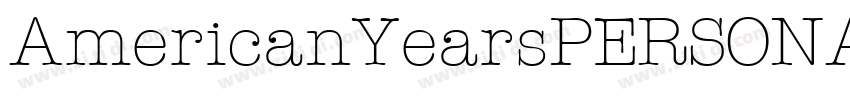 AmericanYearsPERSONA字体转换