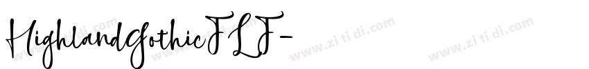 HighlandGothicFLF字体转换