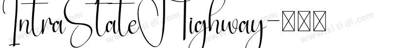 IntraStateHighway字体转换