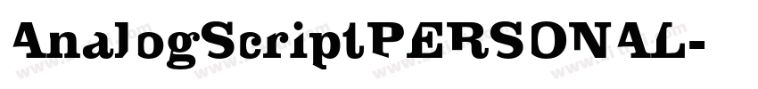 AnalogScriptPERSONAL字体转换