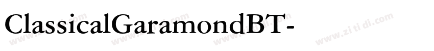 ClassicalGaramondBT字体转换